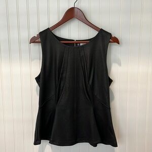 Jennifer Lopez Peplum Faux Leather Top